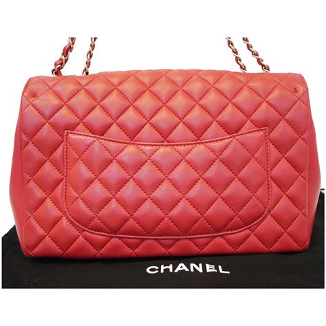 chanel 17 series red classic flap jombo|chanel classic flap small size.